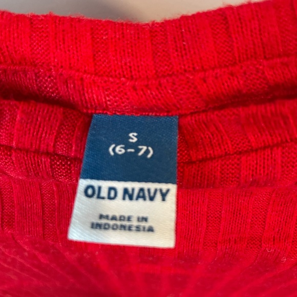 EUC Old Navy Red Cropped Top with Ruffle Sleeve - Picture 3 of 3